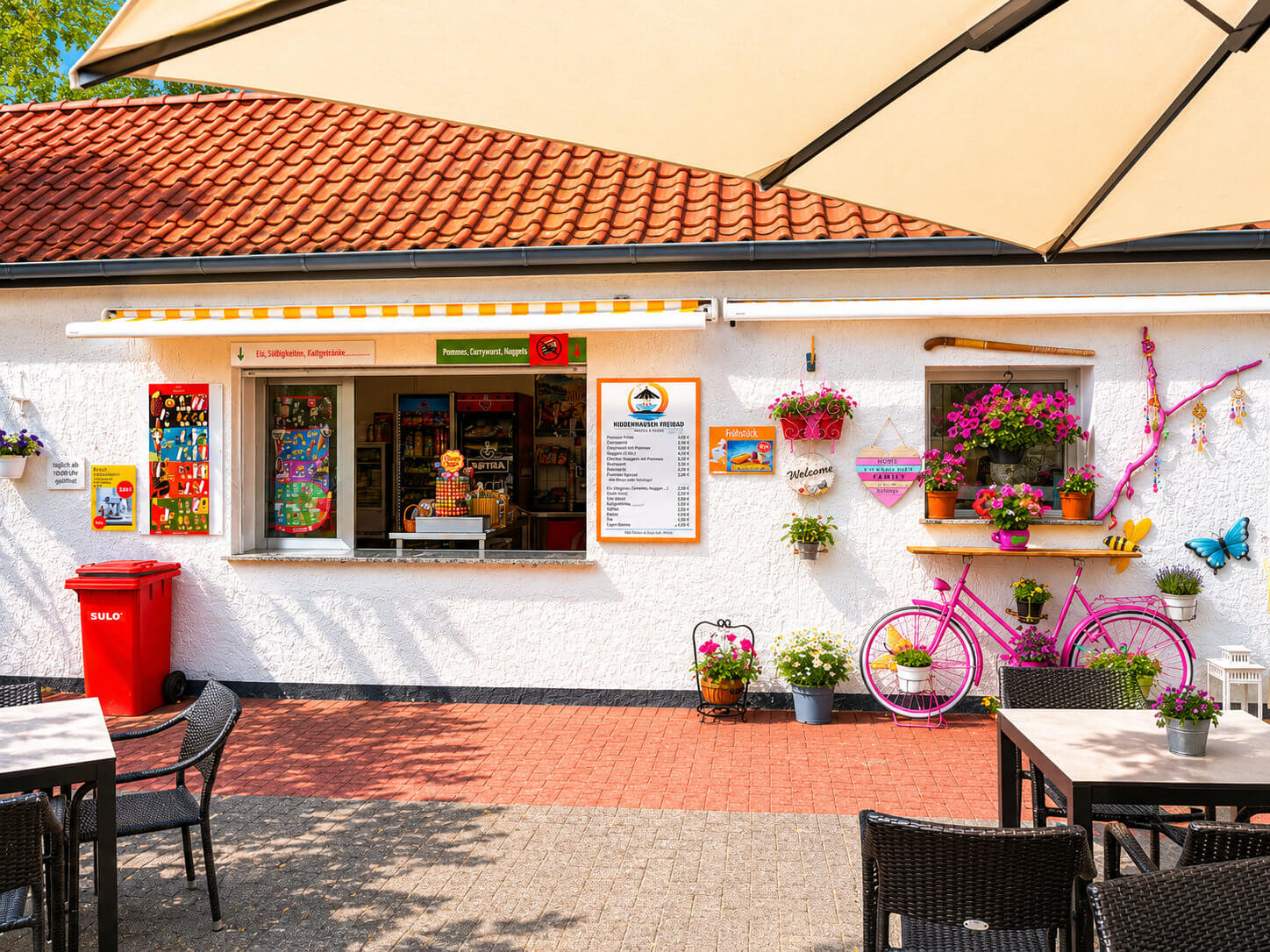 Kioskbereich im Waldfreibad Hiddenhausen